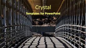  Presentation with pedestrian bridge - Presentation theme having image-of-a-pedestrian-bridge background and a wine colored foreground