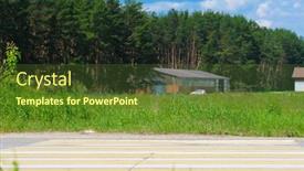  Presentation with pedestrian - Presentation with image-of-a-pedestrian-crossing background and a tawny brown colored foreground