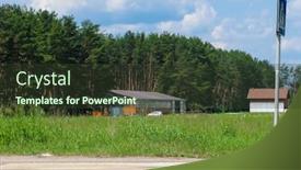  Presentation with pedestrian crossing - Presentation theme having image-of-a-pedestrian-crossing background and a tawny brown colored foreground