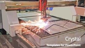  Presentation with plasma - Slides enhanced with image of a plasma cutting background and a coral colored foreground