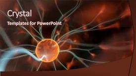  Presentation with plasma physics - Colorful presentation design enhanced with image of a plasma lamp backdrop and a wine colored foreground