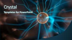  Presentation with plasma physics - Beautiful presentation featuring image of a plasma lamp backdrop and a navy blue colored foreground