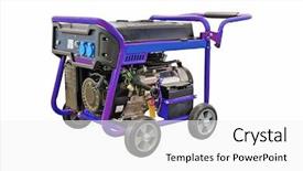  Presentation with station - Audience pleasing presentation theme consisting of image of a portable power backdrop and a white colored foreground