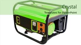  Presentation with station - PPT theme having image of a portable power background and a  colored foreground