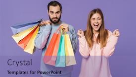  Presentation with purple wall - Colorful slide deck enhanced with image-of-a-positive-girl backdrop and a coral colored foreground