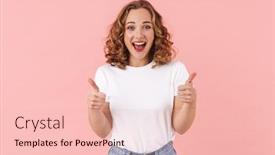  Presentation with positive attitude optimistic life - Colorful PPT theme enhanced with image-of-a-positive-optimistic backdrop and a lemonade colored foreground