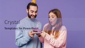  Presentation with purple wall - Amazing PPT layouts having image-of-a-positive-optimistic backdrop and a light blue colored foreground