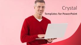  Presentation with optimistic - Slide deck with image-of-a-positive-pleased background and a lemonade colored foreground