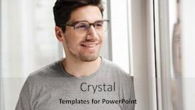  Presentation with optimistic - PPT theme having image-of-a-positive-pleased background and a light gray colored foreground