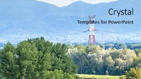  Presentation with pole - Beautiful slides featuring image of a power pole backdrop and a light blue colored foreground