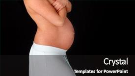  Presentation with pregnant woman - Slide deck having image of a pregnant woman background and a  colored foreground