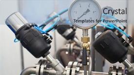  Presentation with brain pressure - Colorful presentation design enhanced with image of a pressure-gauge backdrop and a light blue colored foreground