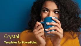  Presentation with tea - Slide deck consisting of image-of-a-pretty-young background and a tawny brown colored foreground