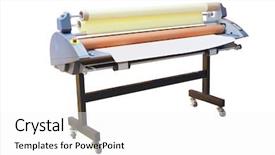  Presentation with printing services - Audience pleasing PPT theme consisting of image of a professional printing backdrop and a white colored foreground