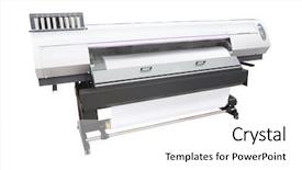  Presentation with digital printing - Theme enhanced with image of a professional printing background and a white colored foreground