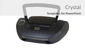  Presentation with recorder - Slides having portable compact music home - image of a recorder background and a white colored foreground