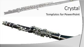  Presentation with flute - PPT layouts consisting of image of a retro flute background and a white colored foreground