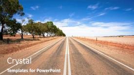  Presentation with australia - Beautiful presentation theme featuring image-of-a-road backdrop and a coral colored foreground