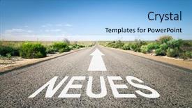  Presentation with sign language - Colorful PPT theme enhanced with image of a road backdrop and a  colored foreground