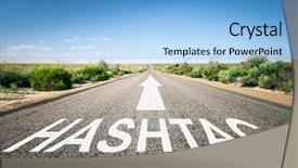  Presentation with horizon - Colorful slide deck enhanced with image of a road backdrop and a light blue colored foreground