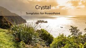  Presentation with new zealand - Presentation consisting of image of a rough coast background and a  colored foreground