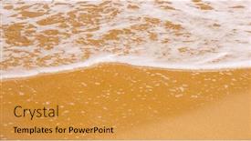  Presentation with texture - Colorful PPT theme enhanced with image-of-a-sandy-beach backdrop and a gold colored foreground