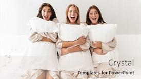  Presentation with hen - PPT theme enhanced with image-of-a-shocked-young background and a lemonade colored foreground