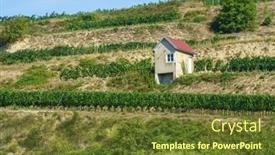  Presentation with hut - Slides consisting of image-of-a-small-hut background and a tawny brown colored foreground