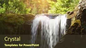  Presentation with waterfall - Presentation consisting of image-of-a-small-waterfall background and a tawny brown colored foreground