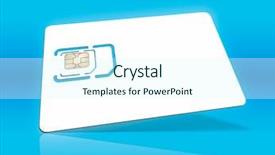 Presentation with smart card - Beautiful theme featuring image of a smart card backdrop and a cool aqua colored foreground
