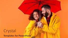  Presentation with yellow orange - Cool new PPT theme with image-of-a-smiling-young backdrop and a gold colored foreground