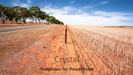  Presentation with agriculture field - Audience pleasing PPT theme consisting of image-of-a-south-australia backdrop and a coral colored foreground