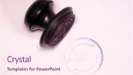  Presentation with stamp - Beautiful PPT theme featuring image of a stamp backdrop and a pink colored foreground