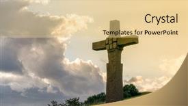  Presentation with stone cross - Slide deck enhanced with image of a stone cross background and a blonde colored foreground