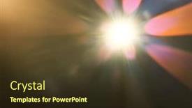  Presentation with flare - PPT theme having image-of-a-strange-light background and a tawny brown colored foreground