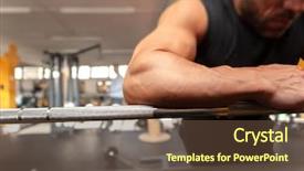  Presentation with strong - Colorful PPT theme enhanced with image of a strong man backdrop and a tawny brown colored foreground