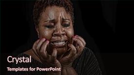  Presentation with strong black woman - Slide deck consisting of image of a suffering woman background and a  colored foreground