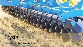  Presentation with united tractor - Beautiful slides featuring image of a tractor backdrop and a coral colored foreground