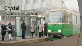  Presentation with tram - Theme featuring image-of-a-tram background and a  colored foreground