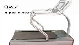  Presentation with treadmill - Colorful slide deck enhanced with image of a treadmill under the white background backdrop and a white colored foreground