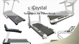  Presentation with treadmill - Presentation with machine running - image of a treadmill background and a white colored foreground
