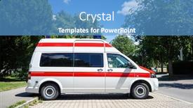  Presentation with ambulance - Presentation featuring image-of-a-typical-ambulance background and a teal colored foreground