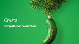  Presentation with decoration - Beautiful theme featuring image-of-a-typical-christmas backdrop and a shamrock green colored foreground