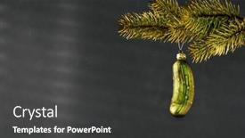  Presentation with decoration - Theme featuring image-of-a-typical-christmas background and a dark gray colored foreground