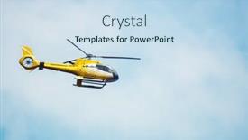  Presentation with helicopter - Beautiful PPT theme featuring image-of-a-typical-tourist backdrop and a sky blue colored foreground