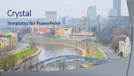  Presentation with calender of november - Beautiful presentation featuring image of a vilnius lithuania backdrop and a  colored foreground