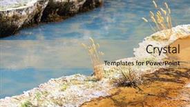  Presentation with new zealand - Presentation design featuring image of a volcanic activities background and a coral colored foreground