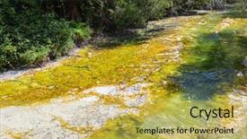  Presentation with volcanic eruption sopka klyuchevskoy volcano - Beautiful slide set featuring image of a volcanic activities backdrop and a yellow colored foreground