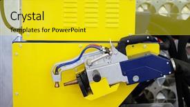  Presentation with welding - Amazing presentation theme having image of a welding machine backdrop and a yellow colored foreground