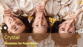  Presentation with hen - Cool new theme with image-of-a-young-girls backdrop and a tawny brown colored foreground